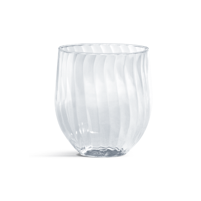 PEKJI Round Wine Glasses Clear Glass Short Stem