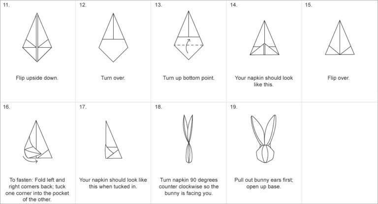 Bunny Napkin Fold | How to Fold a Napkin into a Bunny | Chinet®