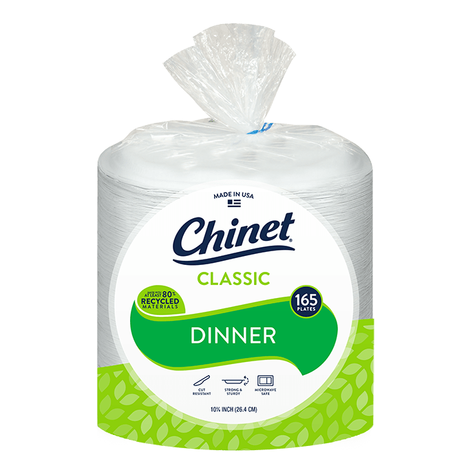 Chinet Paper Dinner Plates, 10-3/8 - 165 count