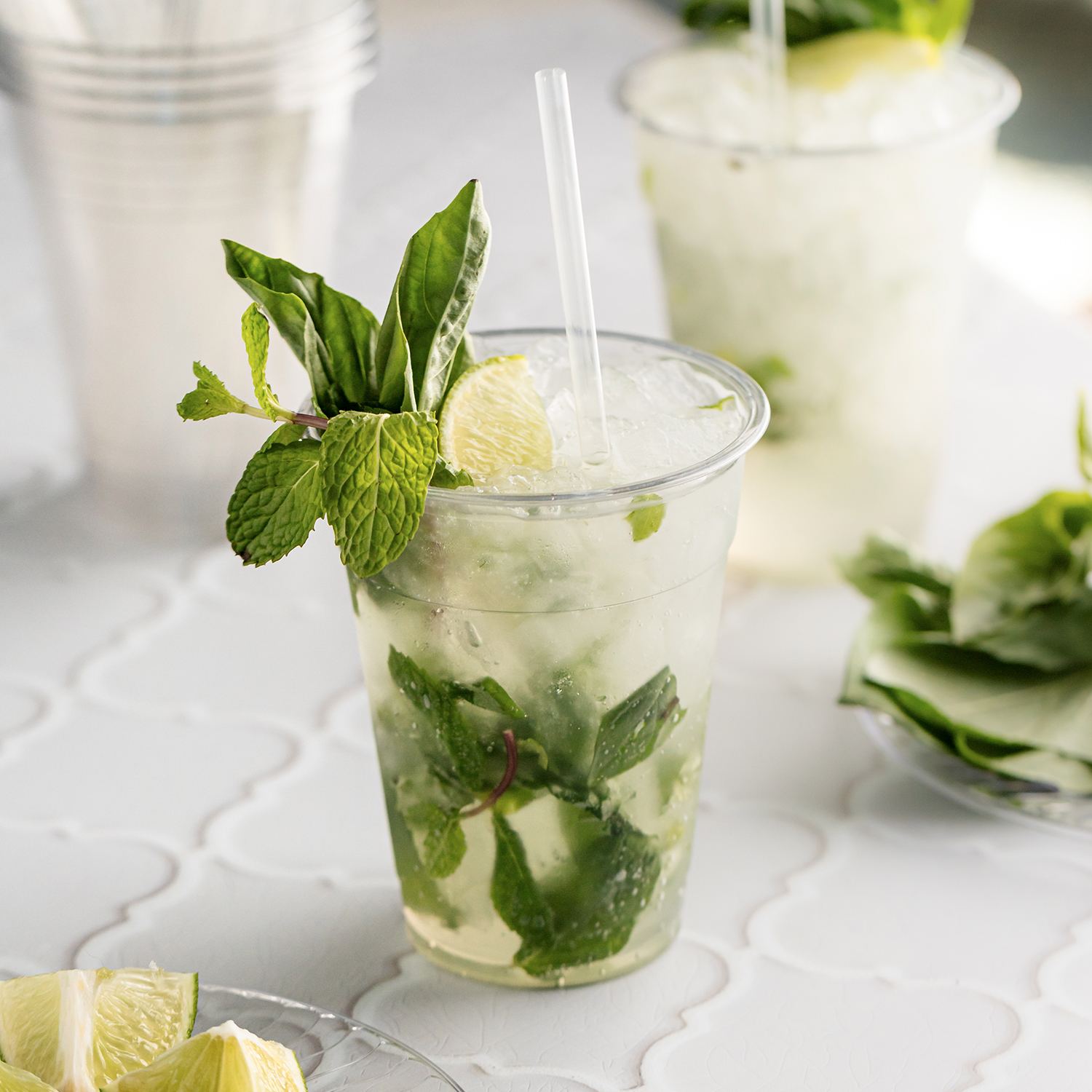 Basil Mint Mojito Mocktail