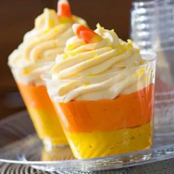 Candy Corn Cheesecake Mousse