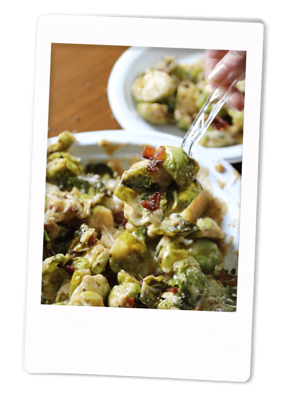 Bacon-Infused Brussels Sprouts Gratin